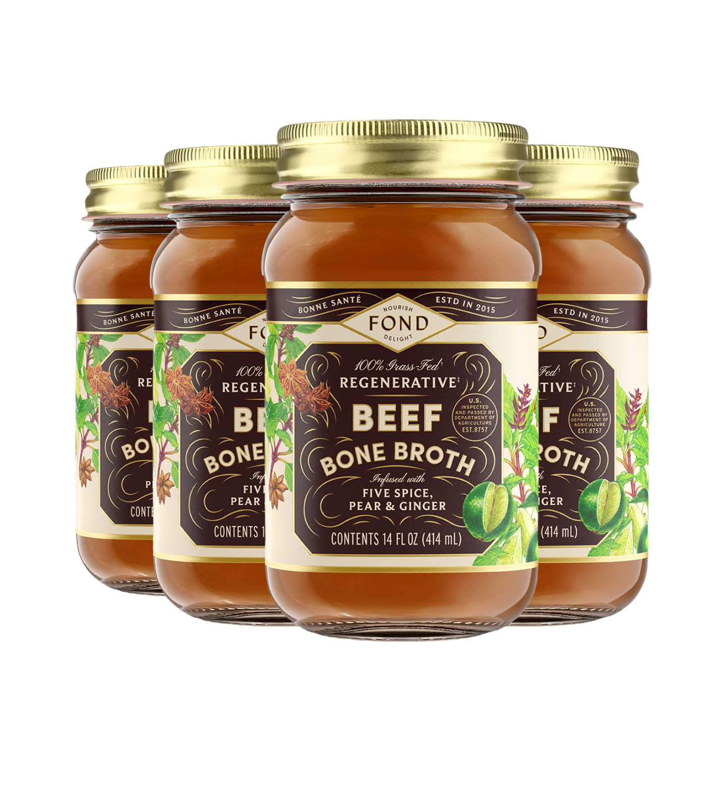 Beef Bone Broth - Five Spice & Pear – FOND Bone Broth Tonics