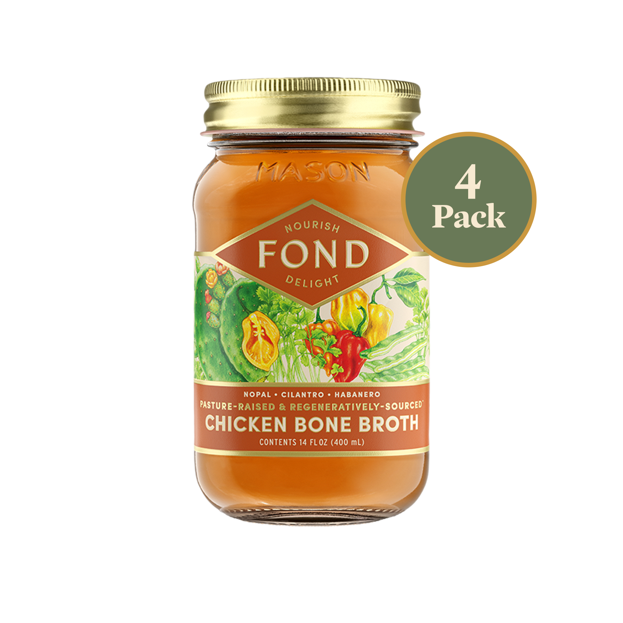 Chicken Bone Broth - Nopal & Cilantro