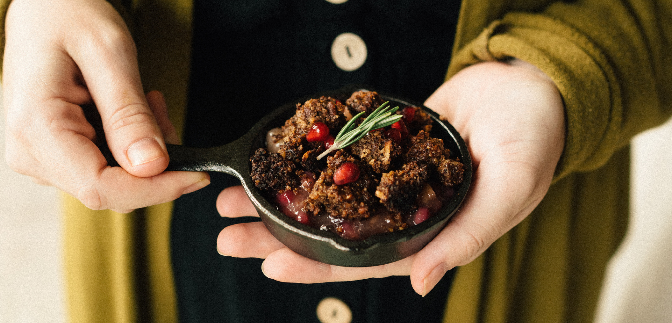 Pear & Pomegranate Crisp