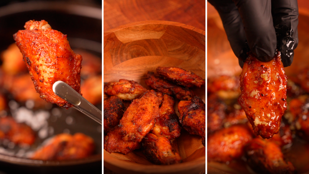 Hot Honey Garlic Chicken Wings