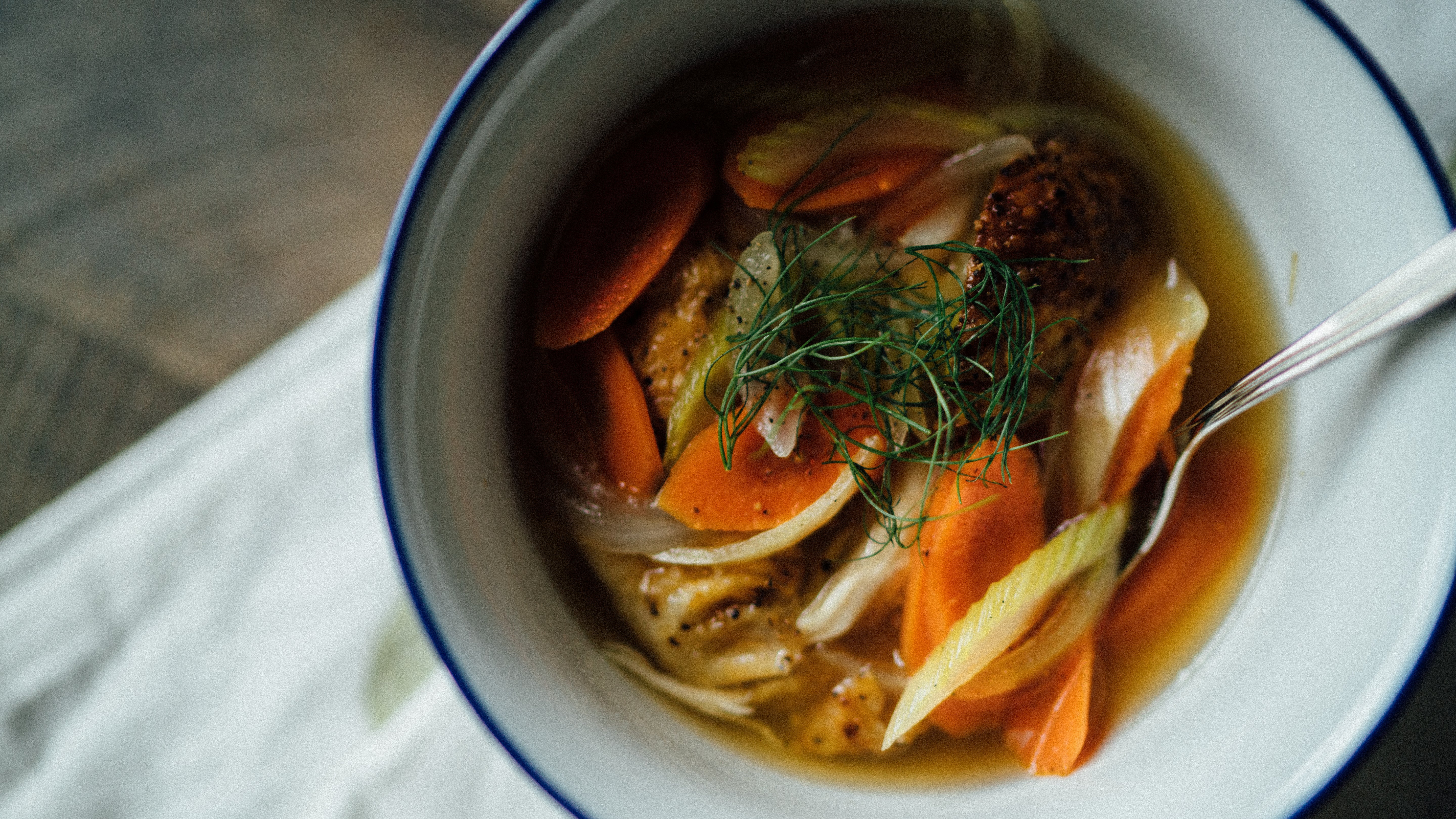 10 Minute Bone Broth Chicken Soup