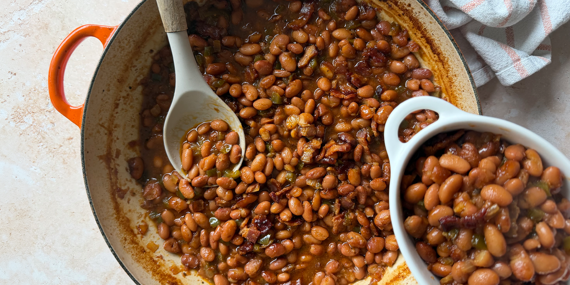 Honey BBQ Baked Beans with Beef Demi-Glace