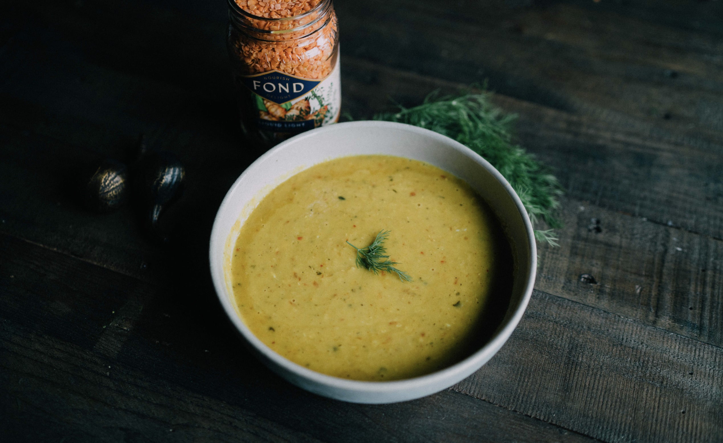 Bone Broth Curry Lentils Soup