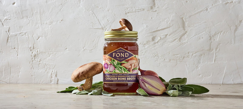 Shiitake and Sage Infused Chicken Bone Broth