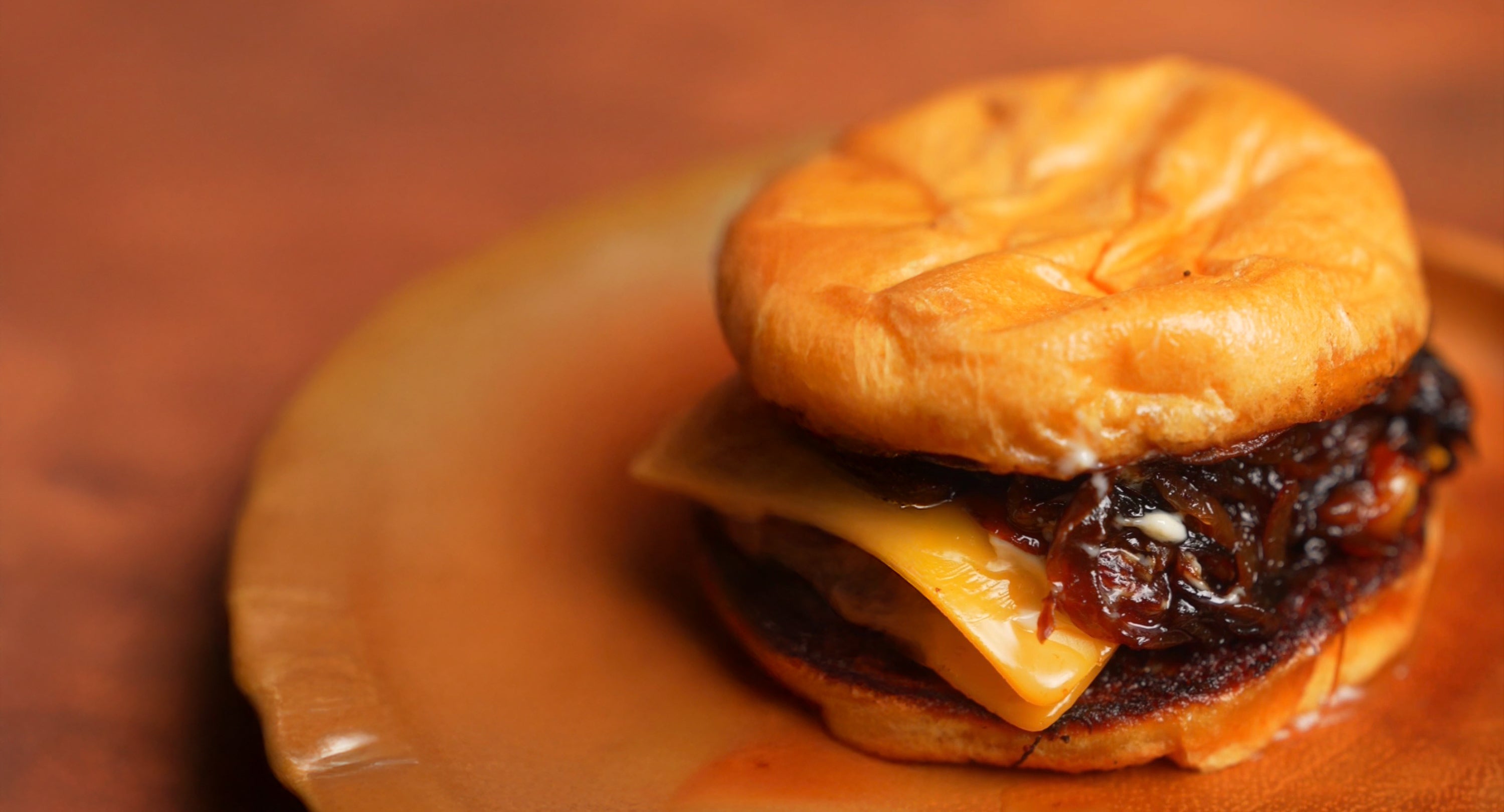 Tallow Smashed Burgers with Caramelized Onion Demi-Glace