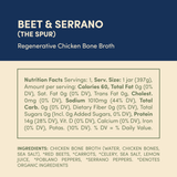 Regenerative Chicken Bone Broth - Beet & Serrano - 4 Jars