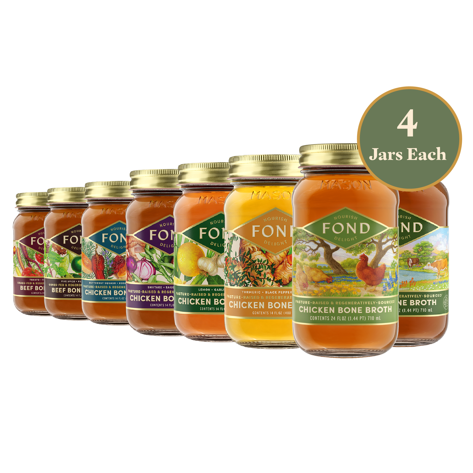 FOND’s Regenerative Bone Broth 10-Day Reclaim Bundle - 32 jars