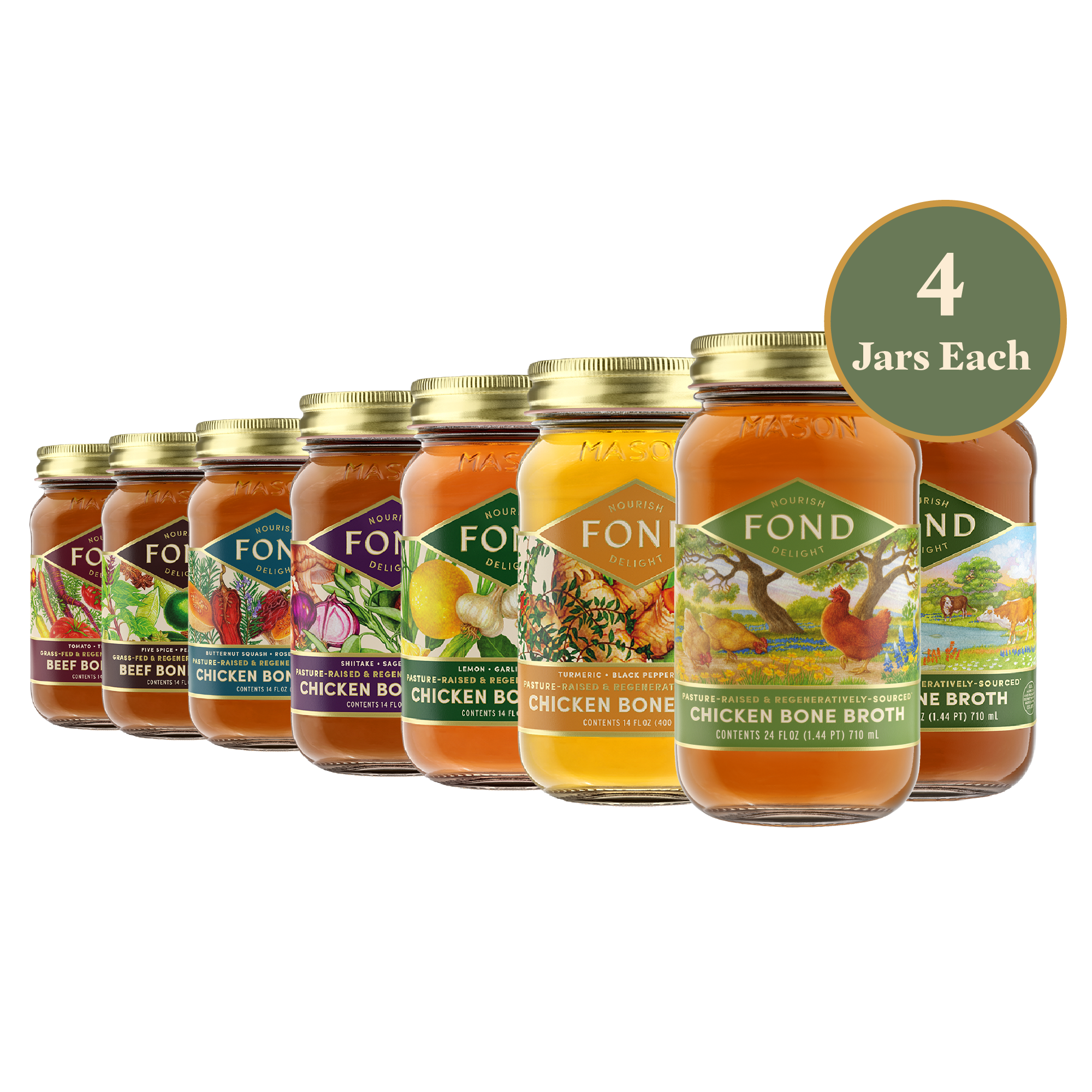 Bone Broth 10-Day Reclaim Bundle - 32 jars