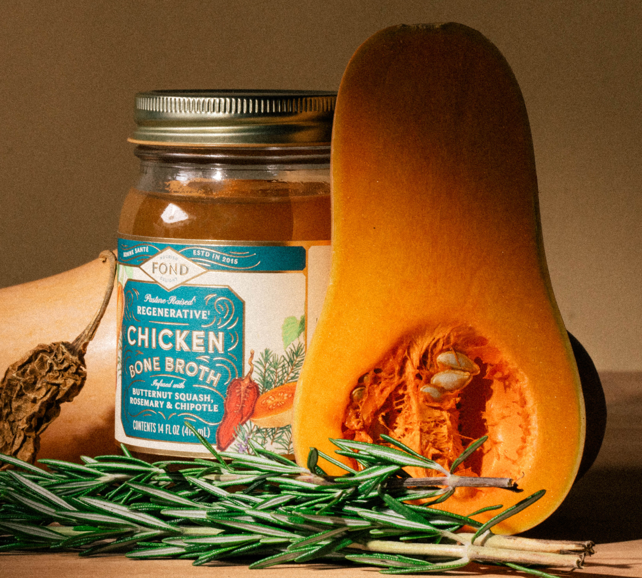 Chicken Bone Broth - Butternut & Rosemary
