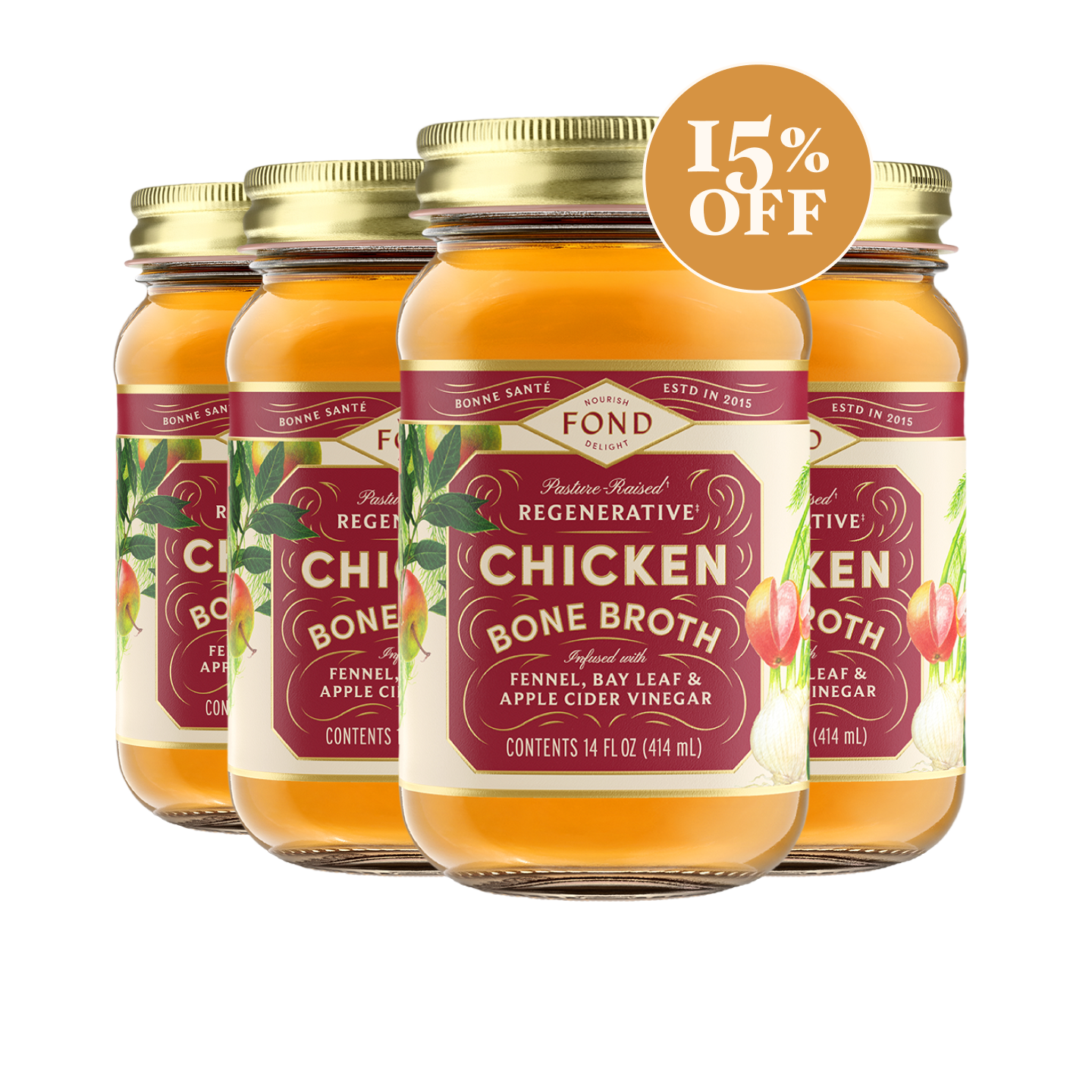 Chicken Bone Broth - Fennel & Bay Leaf