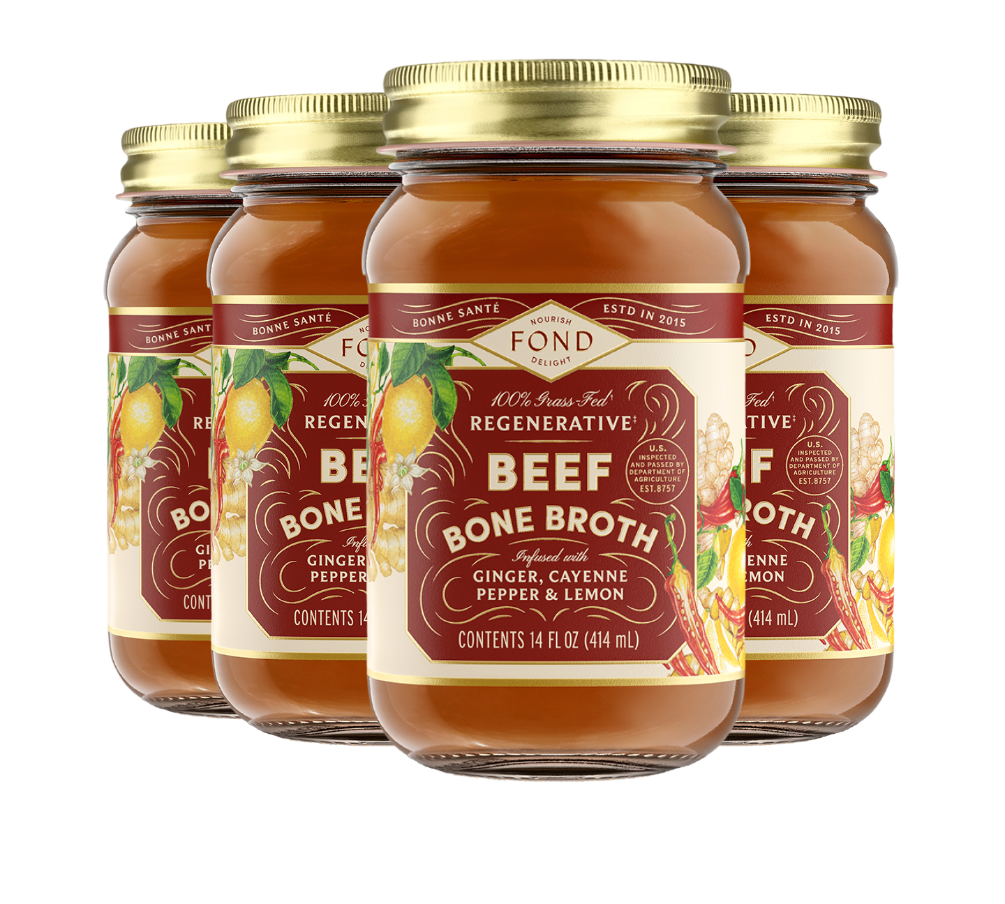 Beef Bone Broth - Ginger & Cayenne