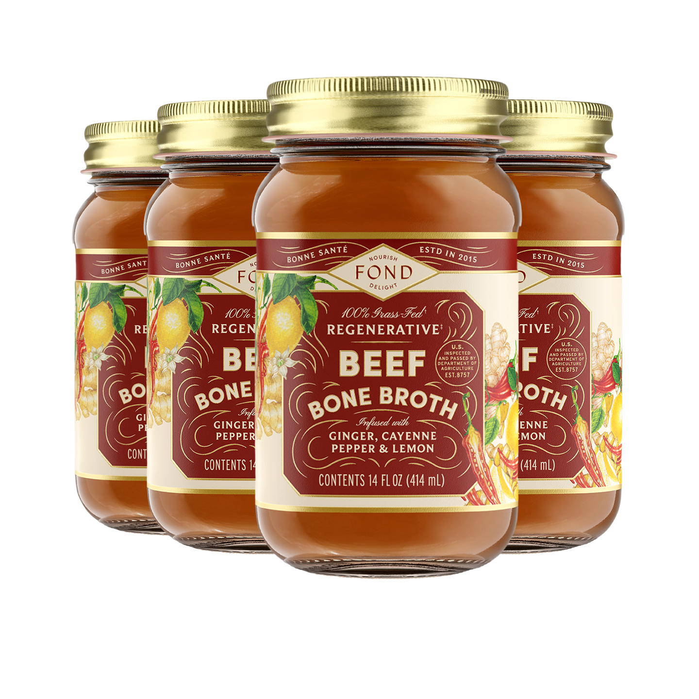 Beef Bone Broth - Ginger & Cayenne