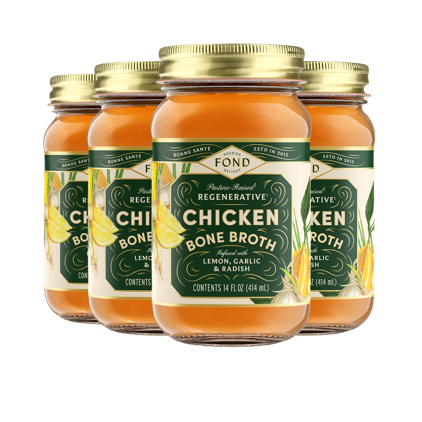 Chicken Bone Broth - Lemon & Garlic