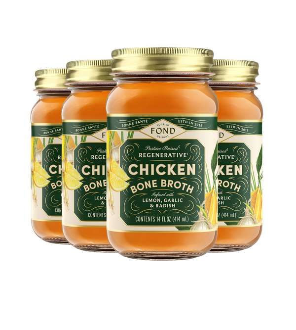 Chicken Bone Broth - Lemon & Garlic