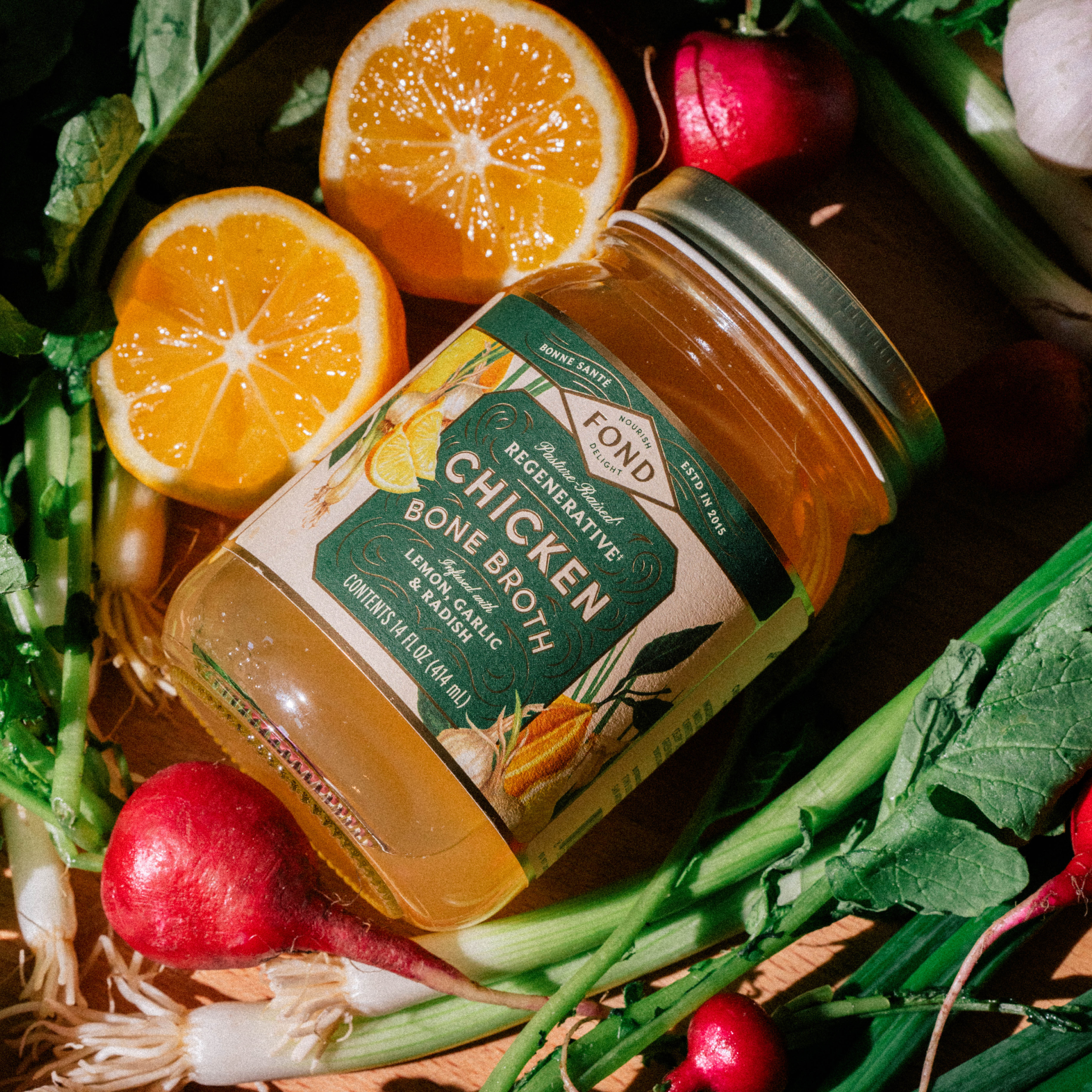 Chicken Bone Broth - Lemon & Garlic