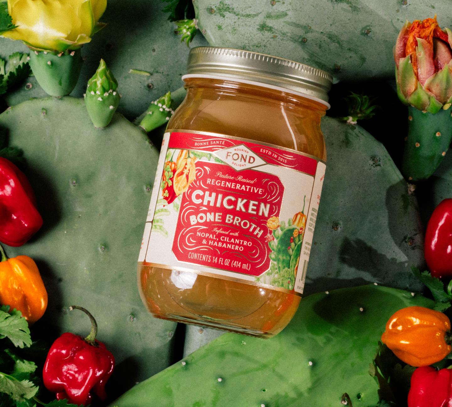 Chicken Bone Broth - Nopal & Cilantro