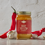 Grass-Fed & Finished Beef Tallow - Chili Pepper & Garlic