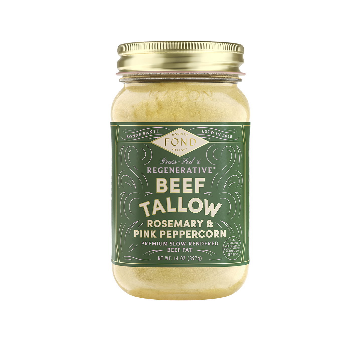 Beef Tallow - Rosemary & Pink Peppercorn