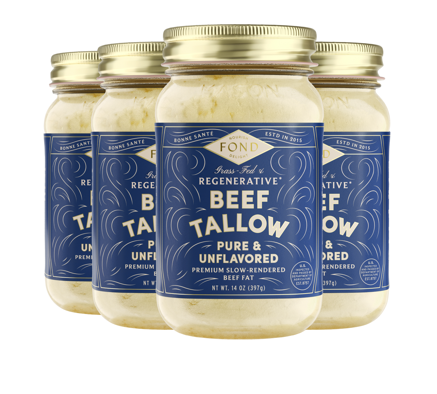 Grass-Fed & Finished Beef Tallow - Pure & Unflavored
