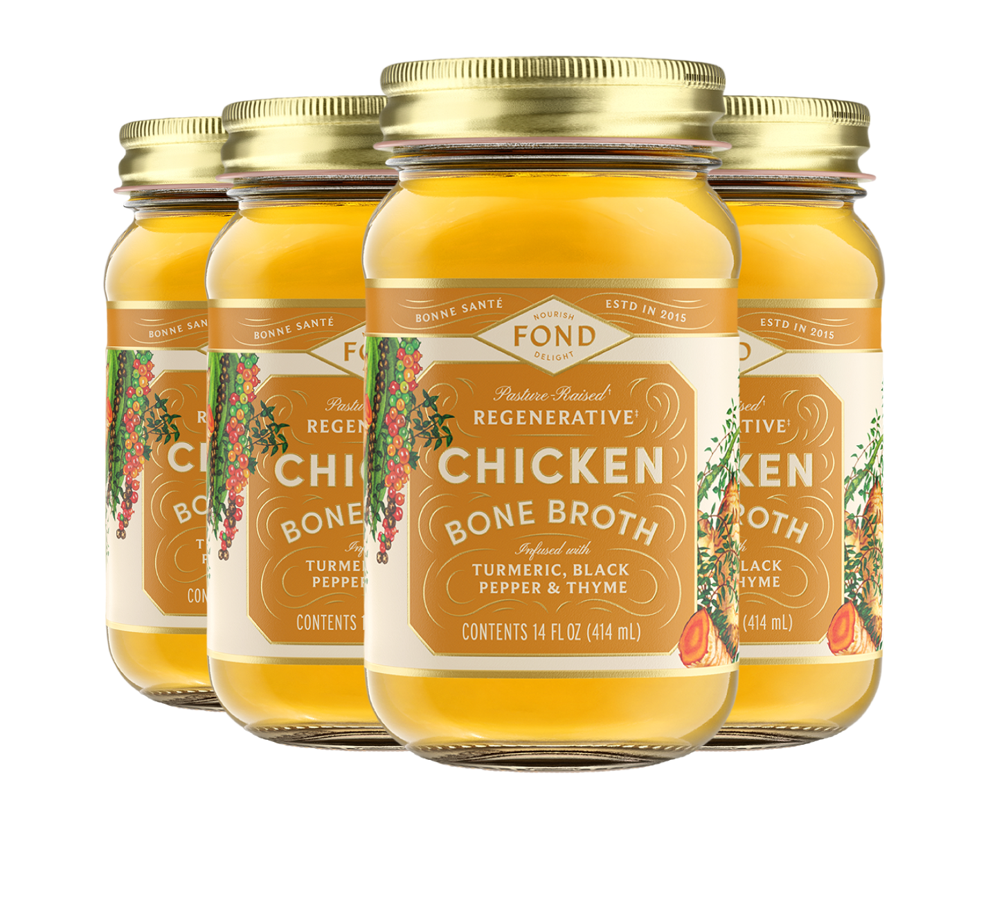 Chicken Bone Broth - Turmeric & Black Pepper