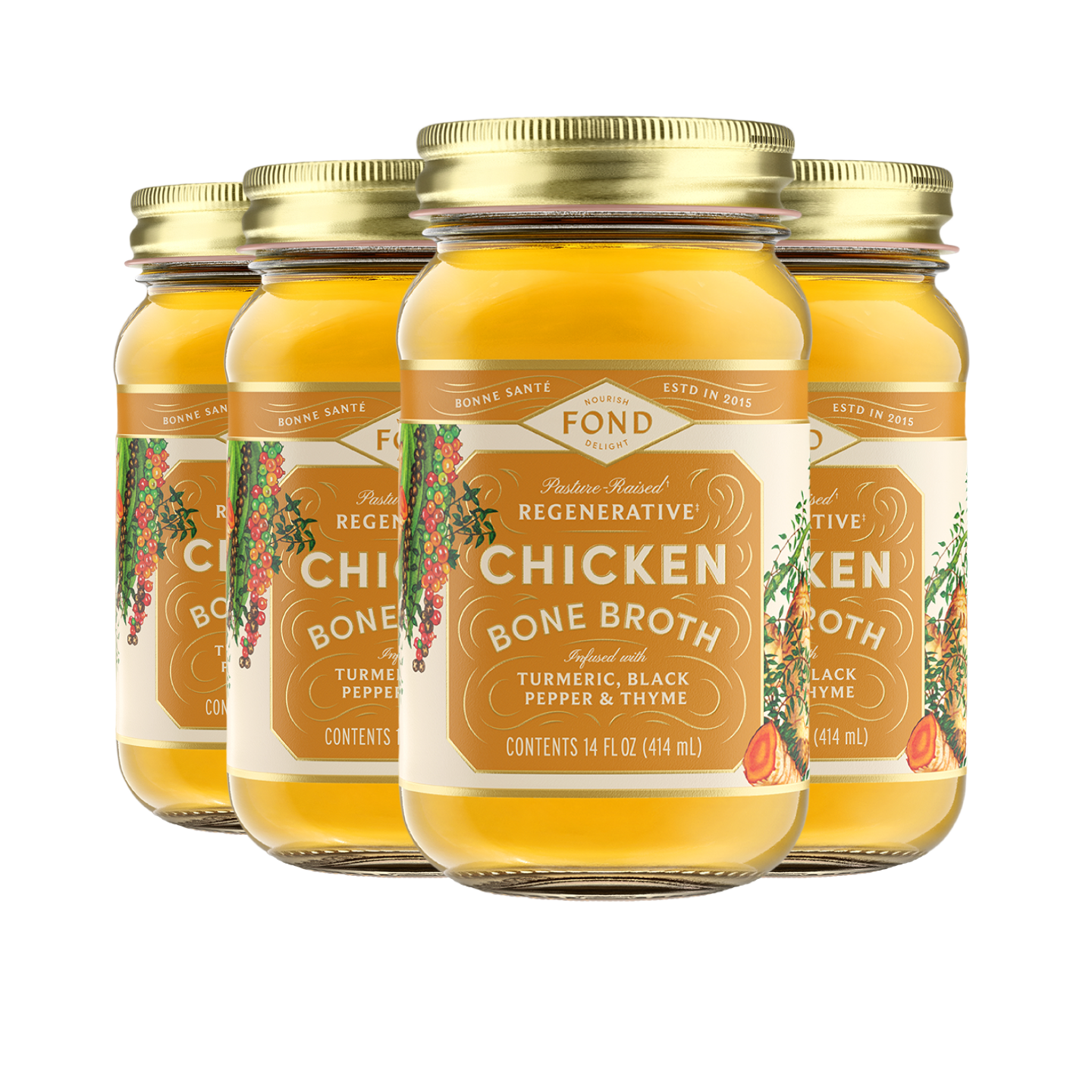 Chicken Bone Broth - Turmeric & Black Pepper