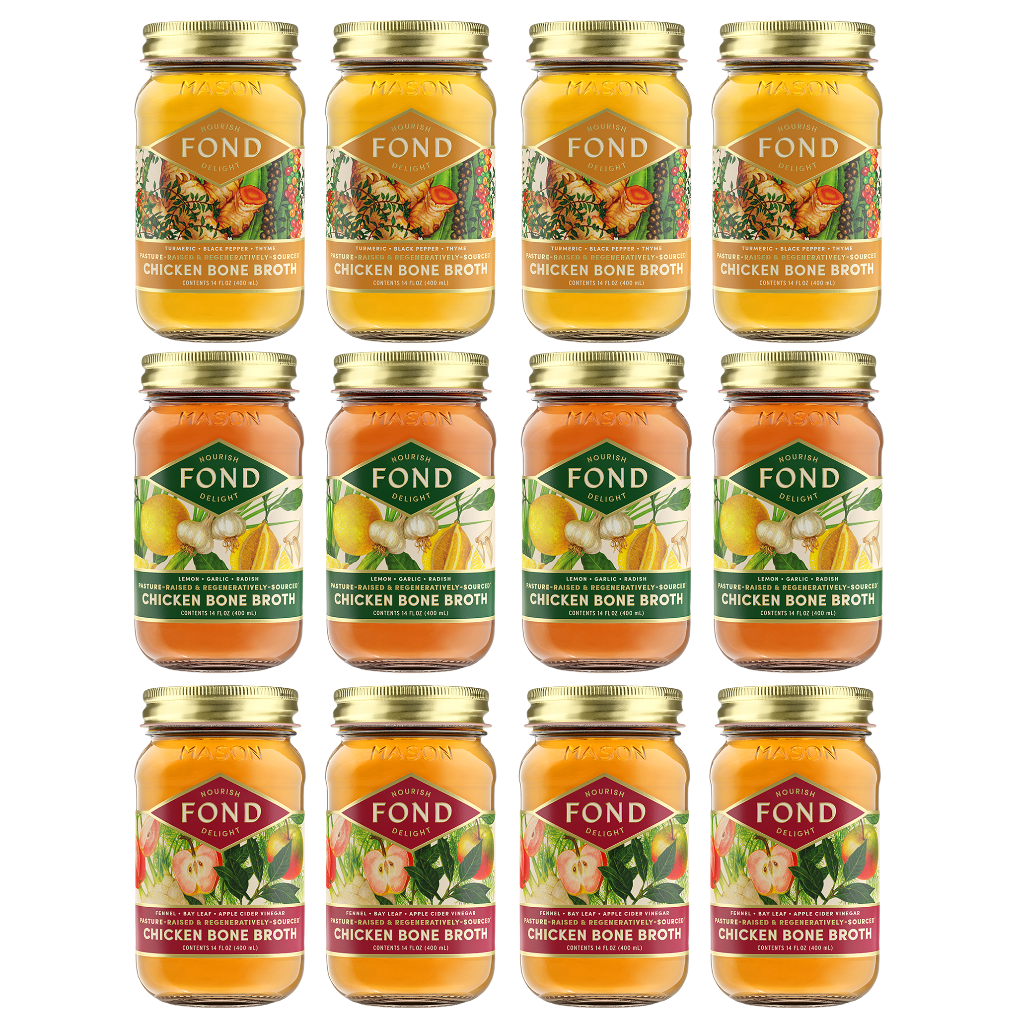 Alysa's Regenerative Postpartum Bone Broth Bundle - 12 Jars