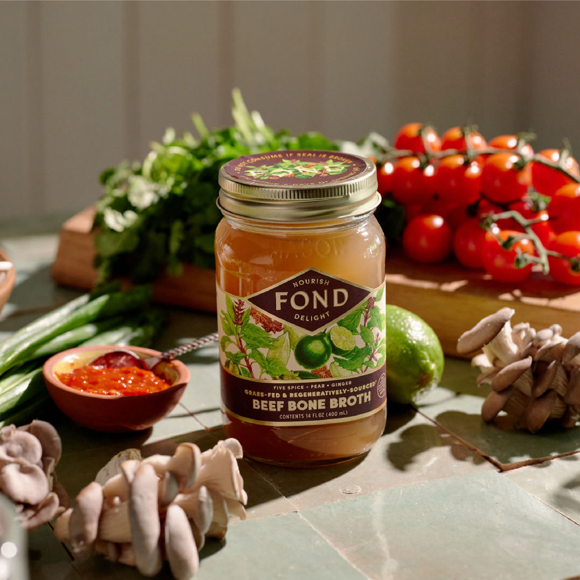 Beef Bone Broth - Five Spice & Pear