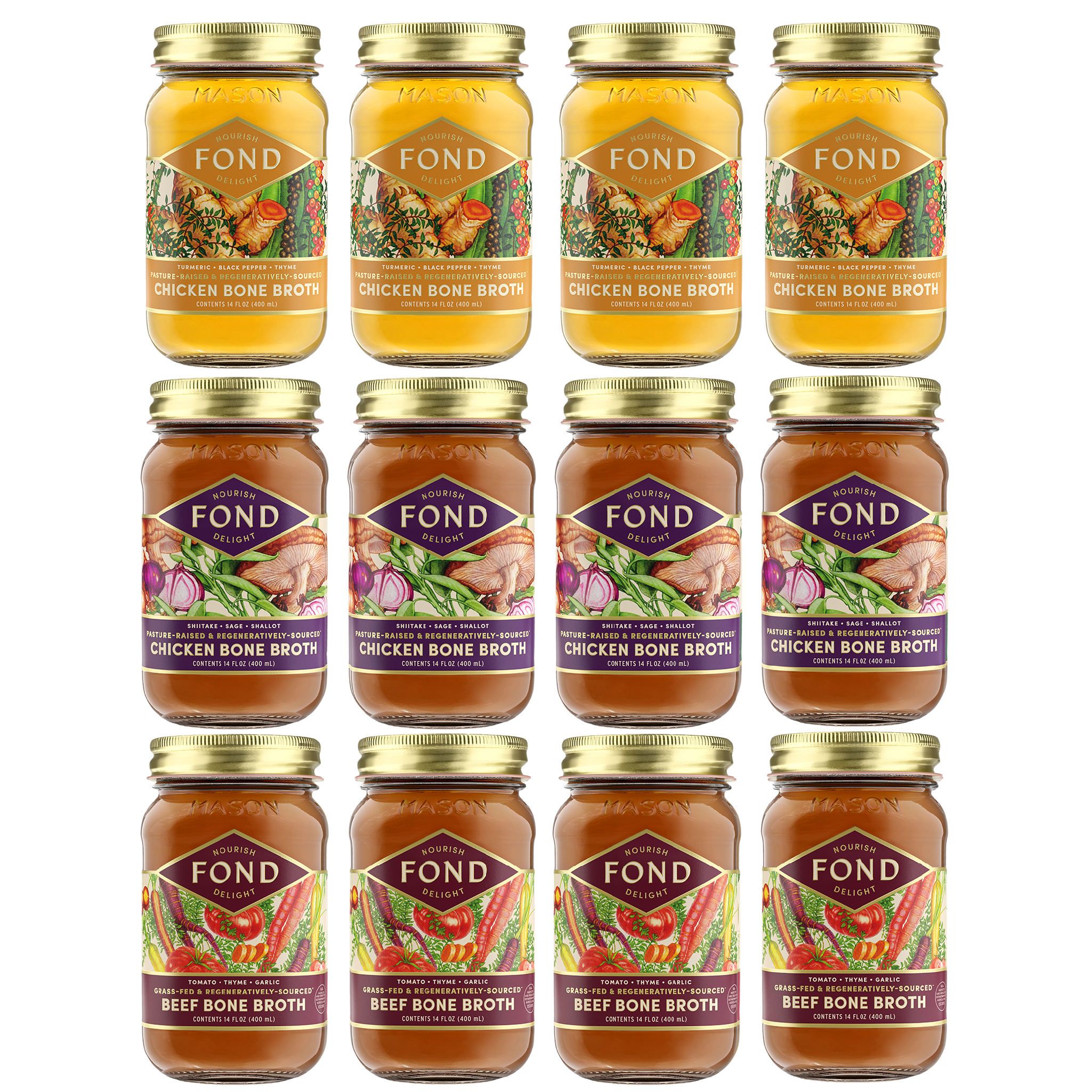 Bone Broth Workout Recovery Bundle - 12 Jars