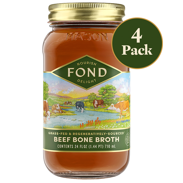 Beef Bone Broth - 4 Jars - 24 oz